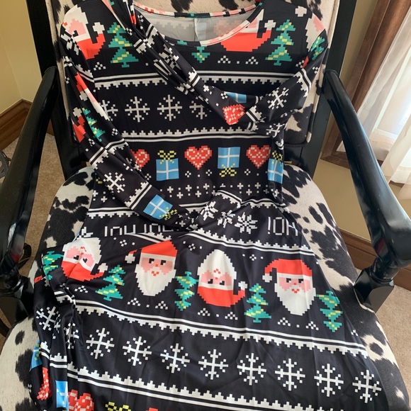 LADIES SANTA 🎅 “HOHOHO” PRINT DRESS NWOT L… - Picture 10 of 16